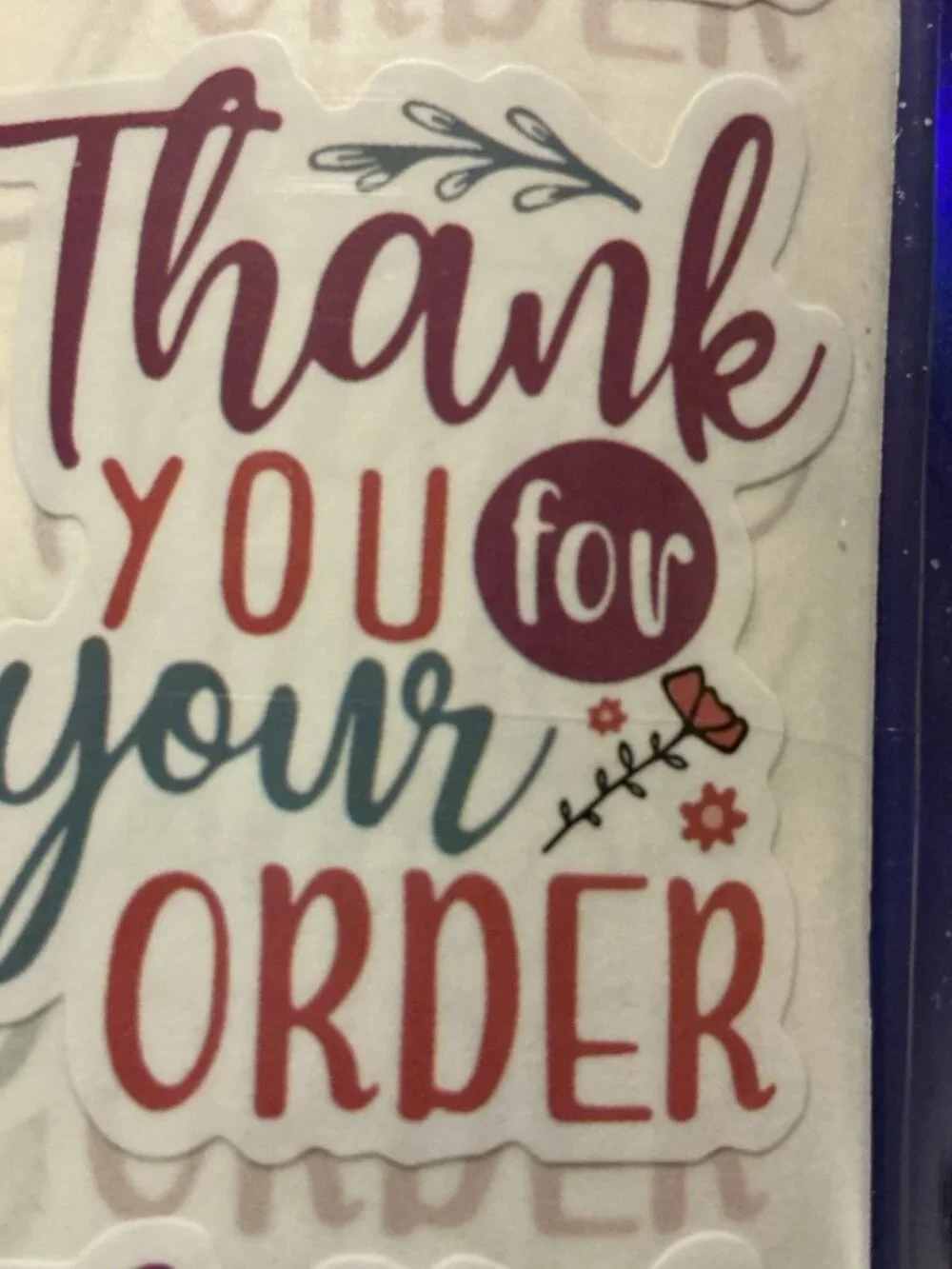 100 Thank You for Your Order Stickers Small Business Packaging Seller Supplies